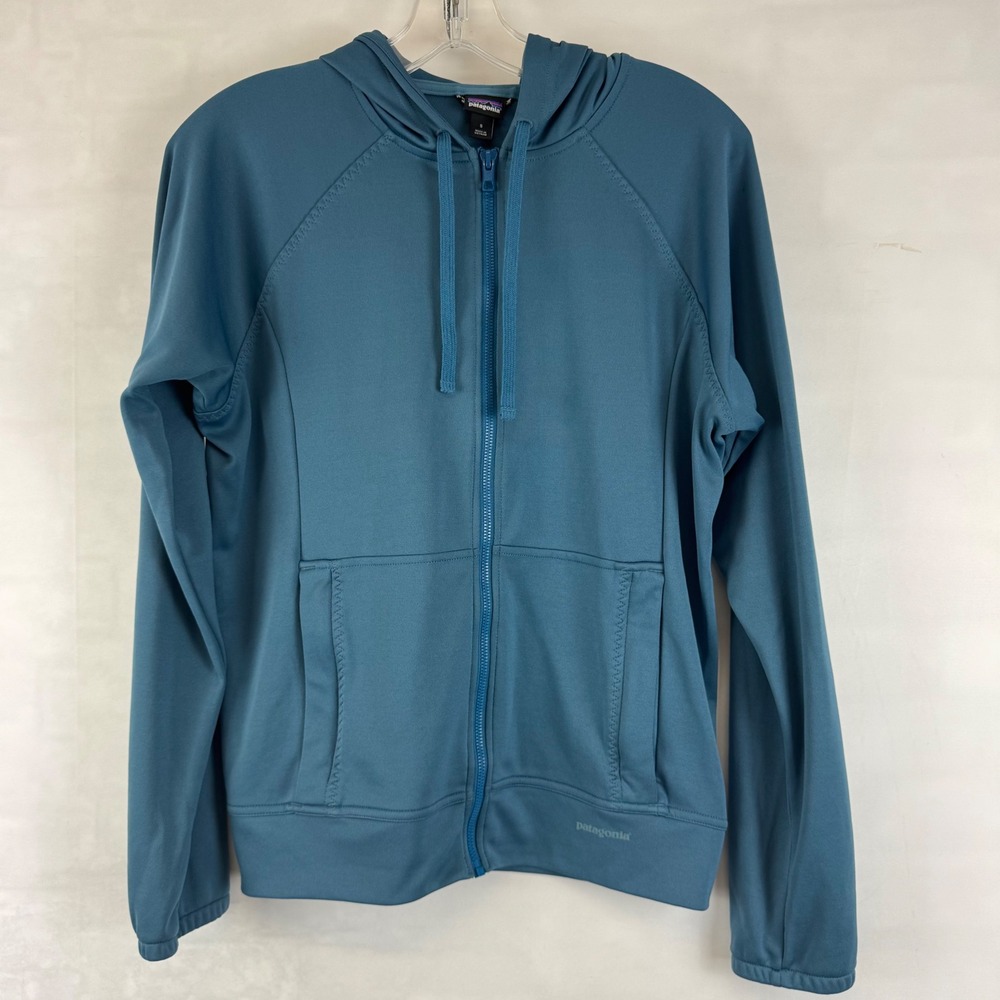 Patagonia Teal Lightweight Zip Hoodie Sweatshirt Size Small Activewear